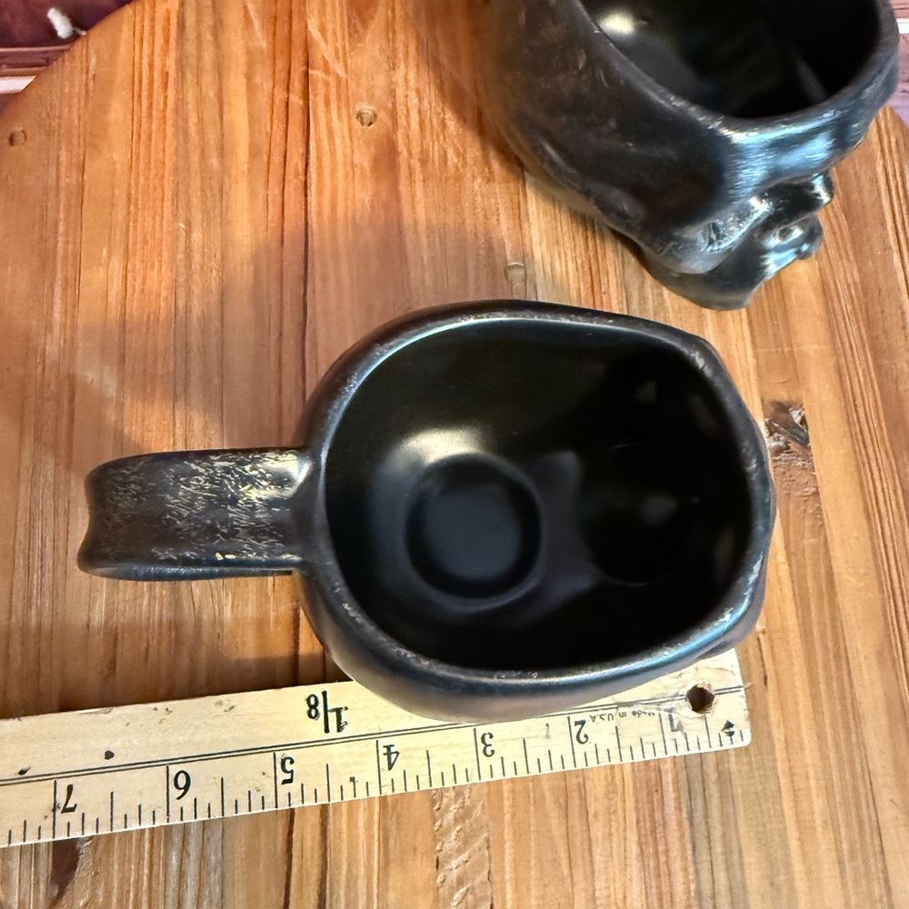 Williams Sonoma Halloween Skull Coffee Mugs Party Retired Rare Collectible - Picture 9 of 14